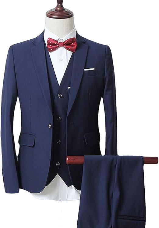 Amazon スタイリッシュスーツ 1つボタン 95 綿 多色 スリムモデル パンツ 防シワ ジレベスト スリーピース メンズスーツ ビジネス ビジネススーツ カジュアル ファッション 無地 パーティ 結婚式 大きいサイズ M 6xl スーツ ビジネスウェア 通販