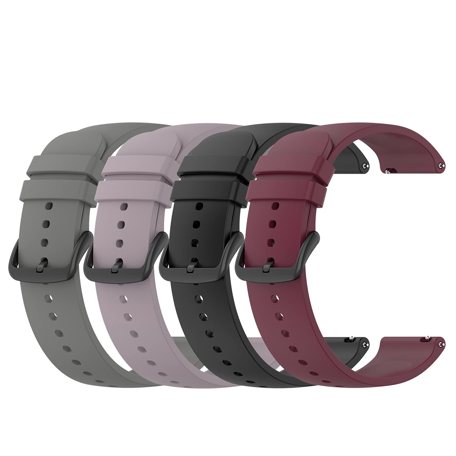 Chofit Straps Compatible with IDEALROYAL P22 Strap, 4-Pack Soft Silicone Replacement Quick Release Band Bracelet Sport Wristband for P22 Smart Watch