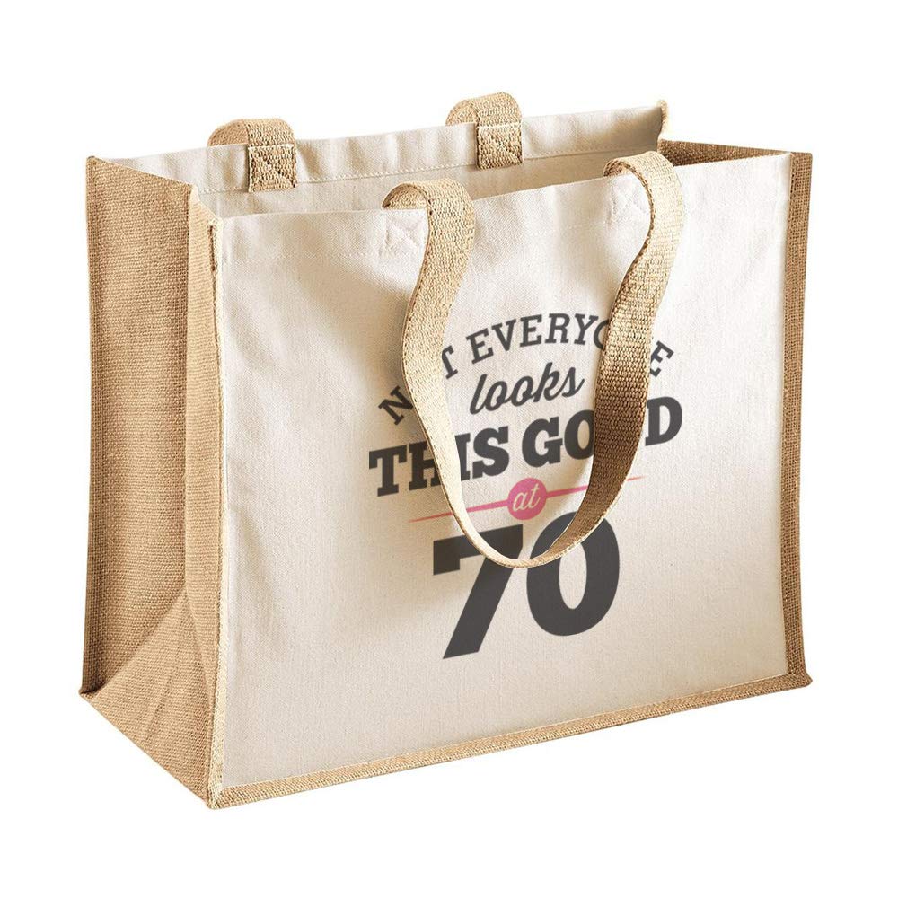 70th Birthday, Gift, Keepsake, Funny Gift, Gifts for Women, Novelty Gift, Ladies Gifts, Female Birthday Gift, Looking Good Gift, Ladies, Shopping Bag, Present, Tote Bag, Gift Idea (Natural)