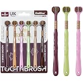 Adult Toothbrush 3-Sided All-Around Soft Bristle Toothbrush Set 6 Count | Durable, Household &amp; Travel Use