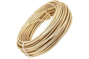 INSPIRELLE 9 Gauge 42 Feet KC Gold Aluminum Craft Wire Bendable Metal Wire for Jewelry Craft Making