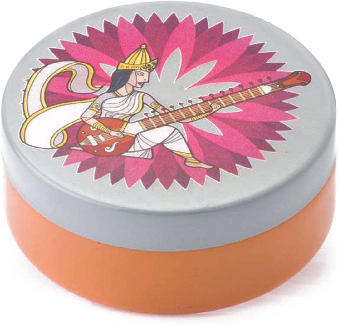 Ashvita Design StudioSaraswathi - Lunch Box - Round Shape/Kitchen Container/Stainless Steel/Air Tight/Painted/Food Safe/Dishwash Safe/Scratch Ressistant