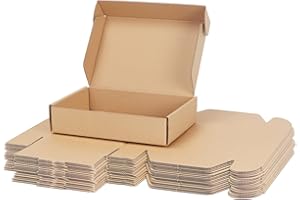 PHAREGE 9x6x2 inch Shipping Boxes Bulk 25 Pack Brown, Tab Lock Tuck Top Mailer Boxes for Packaging Small Business, Small Cardboard Gift Boxes for Wrapping Mailing Present