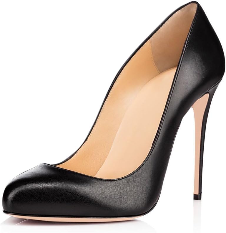 Joogo Round Toe Party Stilettos Slip On High Heels 4.7 inches Thin Heel Classics Pumps