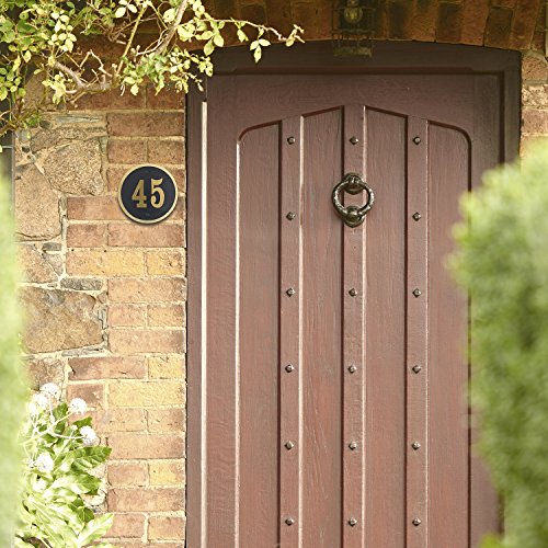 House Number Address Plaque Modern Round Style. Cast Metal Personalised Yard Or Mailbox Sign With Oodles Of Color, Number And Letter Options. Handmade In England By The Metal Foundry Just For You