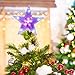 CrazyFire 9.5 inch Star Christmas Tree Topper, 7 modes Multi-colour Changing Star Treetop Christmas Decoration Light, AA Battery Operated Pentagram Star Light
