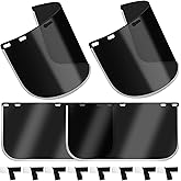 Zhaoyao 4 Pcs Face Shield Replacement Lens, 15.47" x 7.87" for Full-face Coverage Protective Safety Visor Replacement for Grinding, Welding, DIY, Cosplay Helmet