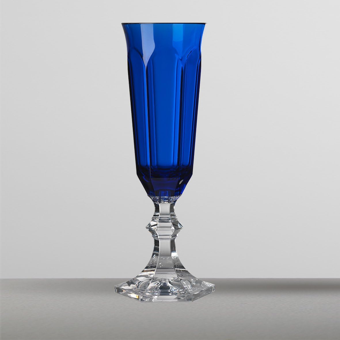 Set 6 Mario Luca Giusti Dolce Vita Flute Glass Blue