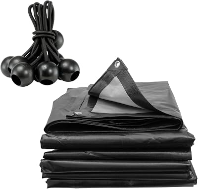 B2C Tarpaulin Extra Heavy Duty Waterproof Cover 3m x 4m 250GSM + 6 Free Bungee