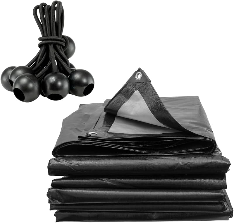 B2C Tarpaulin Extra Heavy Duty Waterproof Cover 3m x 4m 250GSM + 6 Free Bungee