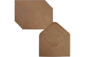 Leucasa 50 Pieces 5x7in Envelopes Invitation Envelopes Wedding Envelopes for Greeting Card, Wedding, Graduation, Baby Shower,