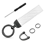 NTNEV Car Genuine Leather Keychain, Universal Key