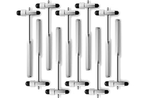 PrimaCare DH-3693-10 Neurological Reflex Testing Hammer with Dual-Plastic Head & Built-in Brush, 7.5", Pack of 10