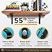 CHOOK – L Shape Shelf Brackets, Heavy Duty, Modern, Decorative | Fit 7 to 12 Inch Shelves | 4 Pack with Screws and Anchors | Semi Industrial Design | for Home or Workplace | Steel Metal black