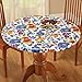 Floral Fitted Vinyl Tablecloth, 48