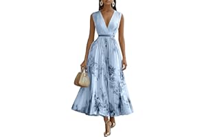 Dresses for Women 2026 Floral Boho Sleeveless Dress Summer Vacation Formal Sexy Beach Wedding Sundresses