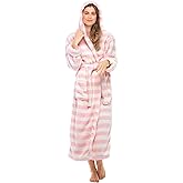 Alexander Del Rossa Womens Fluffy, Fuzzy Robe for Women,Women's Long Hooded Robes, Plus Size