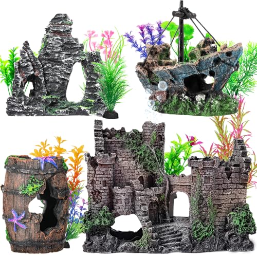 CousDUoBe Aquarium Decoration Kit