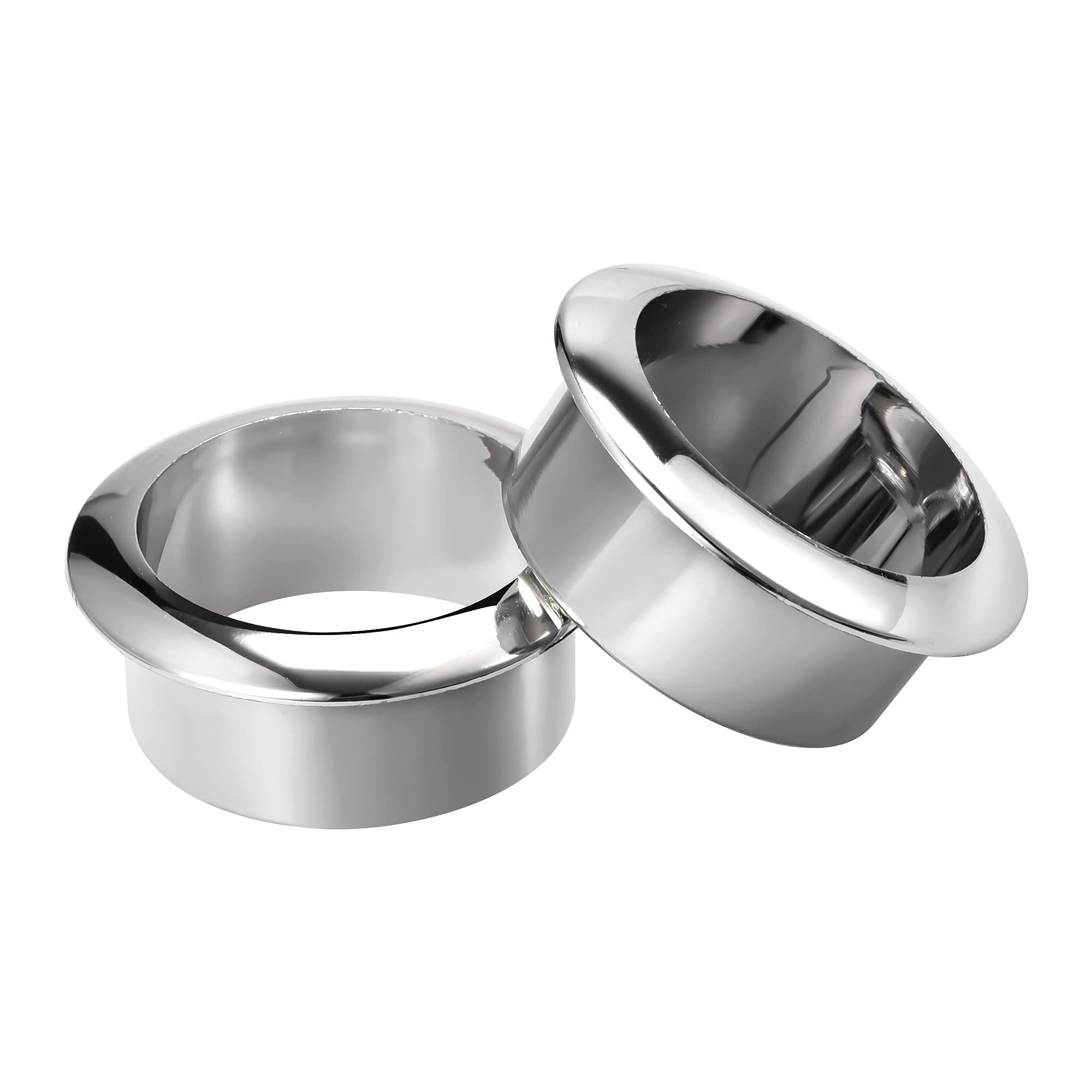 sourcing map Desk Grommet 36mm for Organizing and Protecting Cord Nylon Silver Tone Pack of 2