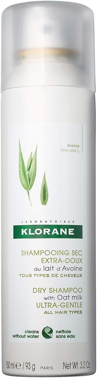 Klorane Gentle Dry Shampoo with Oat Milk Powder Spray 150ml - All hair types, 93 g (Pack of 1)