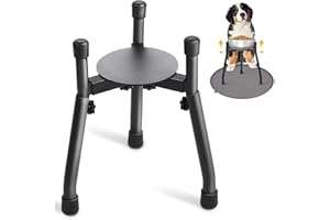 PETINBOX Adjustable Elevated Dog Bowl Stand, Metal Raised Feeder for Medium & Large Dogs, 3 Heights (8.8", 10.8", 12.5"), Width 6.3"–10.2", Spill-Proof Mat, Anti-Slip & Quiet, Bowl Not Included