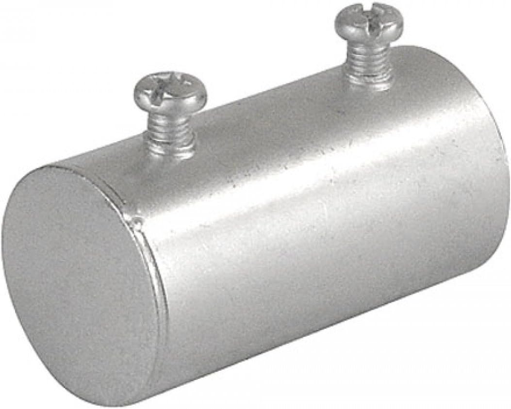 2 Pcs, Emt Pipe Cap, Steel, 11/4 In., Zinc Plated Steel Used to