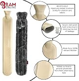 RAM Extra Long Grey Hot Water Bottle 72 cm Back Pain Relief Cover view 2