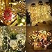 AMIR Solar Powered String Lights, Mini 100 LED Copper Wire Lights, Starry String Lights, Indoor Outdoor Waterproof Solar Christmas Decoration Lights for Gardens, Home, Dancing, Party (Warm White)