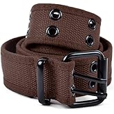 Boxed Gifts Parquet Casual Canvas Belt - Double Hole, Double Grommets for Men & Women