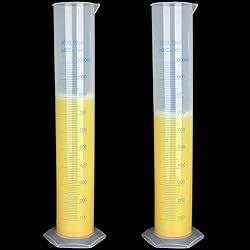 2Pack 1000ml Plastic Graduated Cylinder, 2-Sided