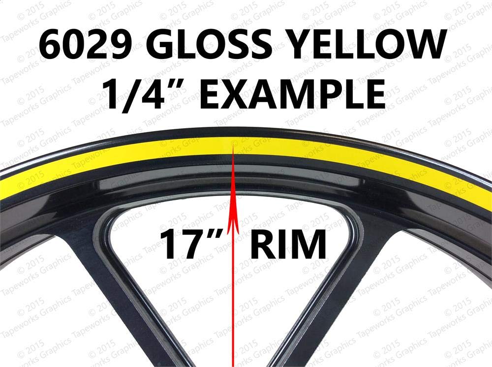 Tapeworks Yellow Vinyl 1/4 Wheel Rim Pin Stripes and Stripe it All