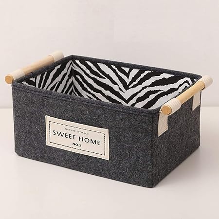 Hclshops Caja de Almacenamiento de Tela para Canasta de Almacenamiento