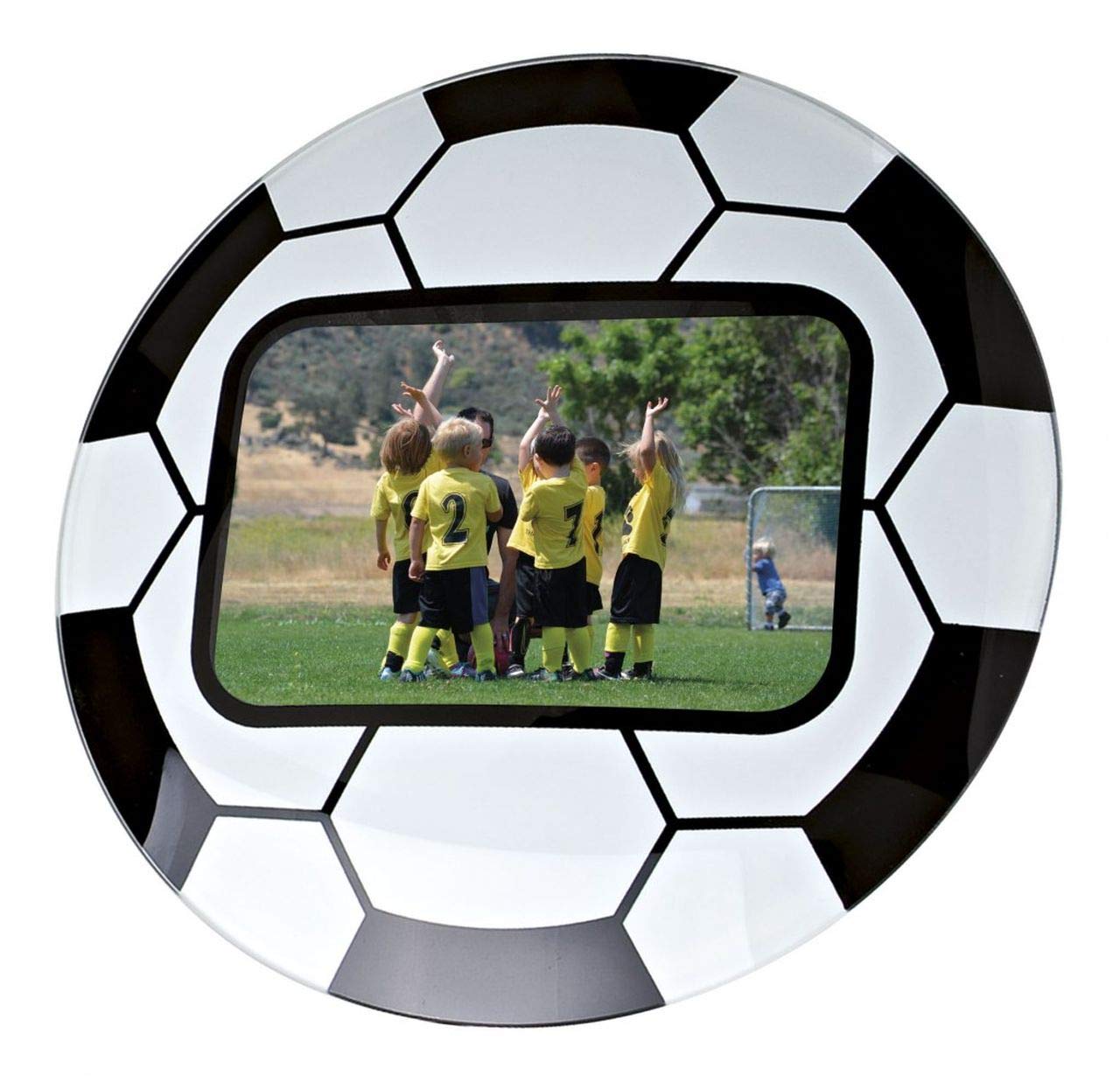Ten Photo Frame Horizontal Soccer Ball for photos 13x18cm cod.EL31399 cm diam.25,5 by Varotto & Co.