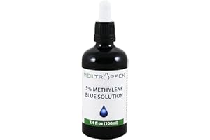 Methylene Blue 5% Solution 3.4 Fl Oz - 100 ml | Highest Concentration | Ultra High Purity | USP Pharma Grade Ingredients - Th