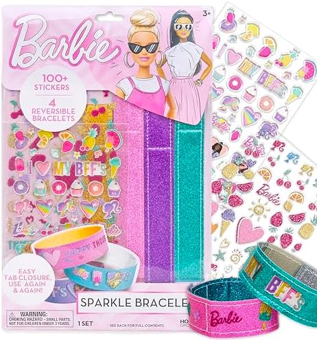 Joy Toy Set De Joyas Barbie – Pulsera, Collar Y 2 Anillos Con Diseños De Corazón, Regalo Perfecto Para Fans