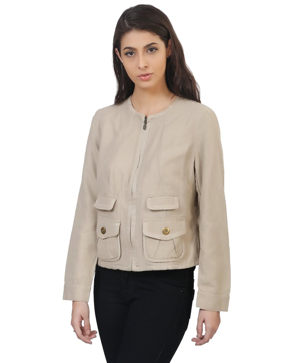 mansicollections full sleeve cotton jacket for women