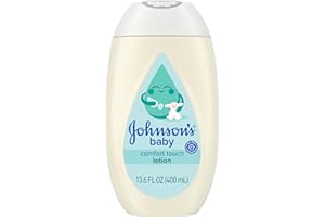 Johnson's Baby Comfort Touch Newborn Baby Face & Body Lotion, Silky Moisturizing Lotion, Baby Essentials, Hypoallergenic, No added Parabens &Dyes, 13.6 fl. oz