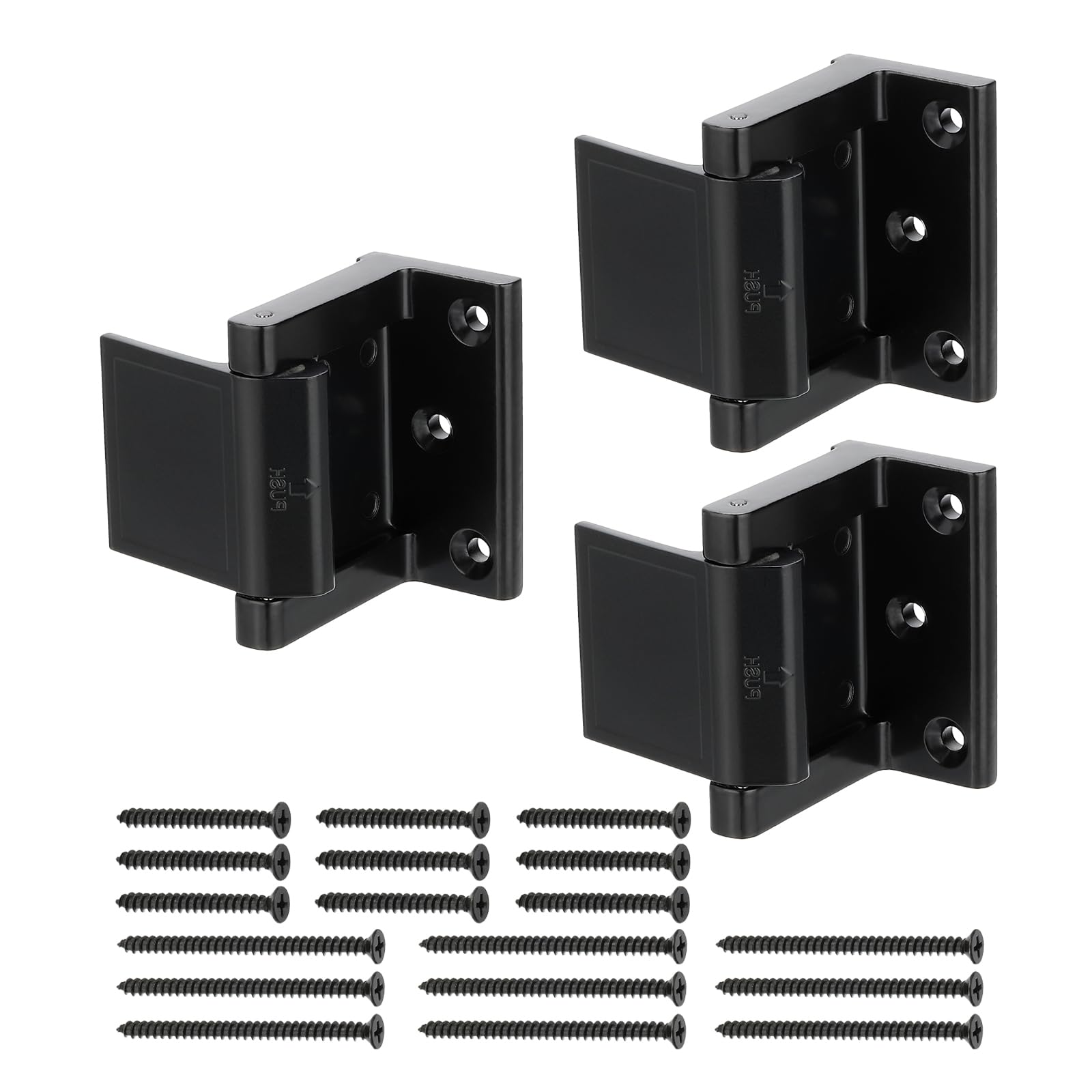 PATIKIL Door Reinforcement Lock, 3 Pack Home Security Door Lock Withstand 800 Lbs Zinc Alloy High-Security Door Latch Stopper with Screws for Prevent Unauthorized Entry, Black