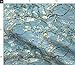 Vintage Botanical Fabric - Blue Almond Tree Blossoms Flowers Tree Branches Impressionist Floral by Peacoquettedesigns Printed on Basic Cotton Ultra Fabric by The Yard