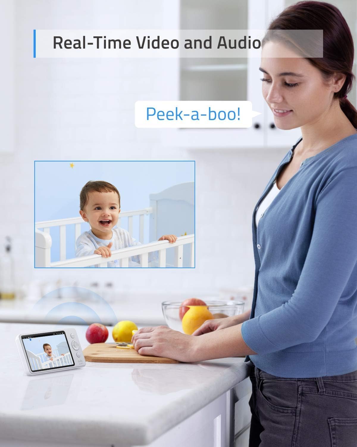 eufy security video baby monitor with camera and audio