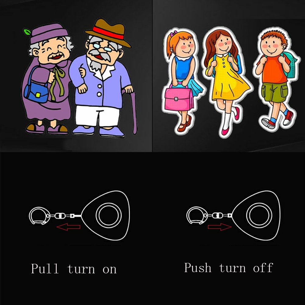 Emergency Personal Alarm Keychain Self Defense for Elderly Kids Women Adventurer Night Workers Pack of 3
