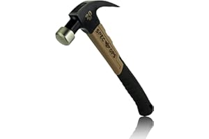 Spec Ops Tools Fiberglass Hammer, 20 oz, Smooth Face, Curved Claw, Shock-Absorbing Grip, 3% Donated to Veterans