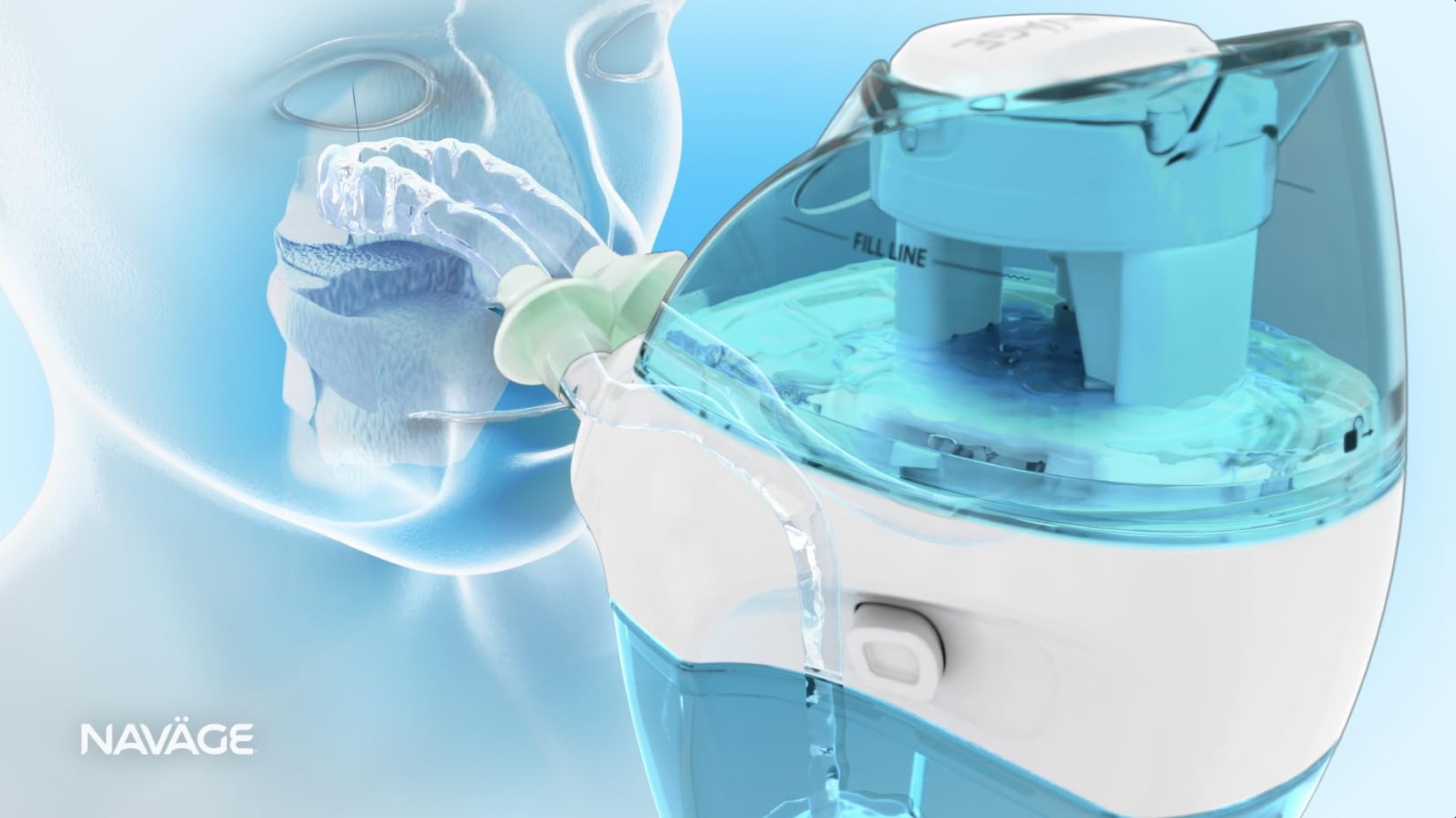 Navage Nasal Dock-Nose Pillow Combo: Teal Nasal Dock and Standard Nose Pillows