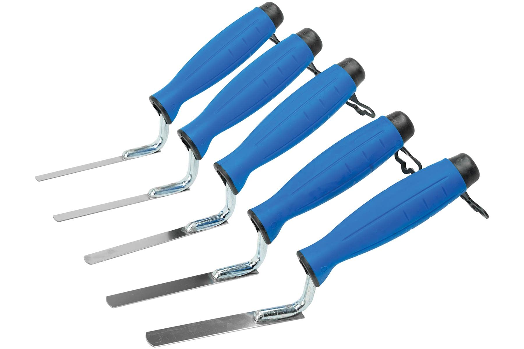 Toolty Tuck Pointer Trowel, Stainless Steel Finger Pointing Trowel, Hand Tool - with Rubber Handle - Set 5 PCS 6, 8, 10, 12, 14mm - Bricklayer, DIY - TLTY-004