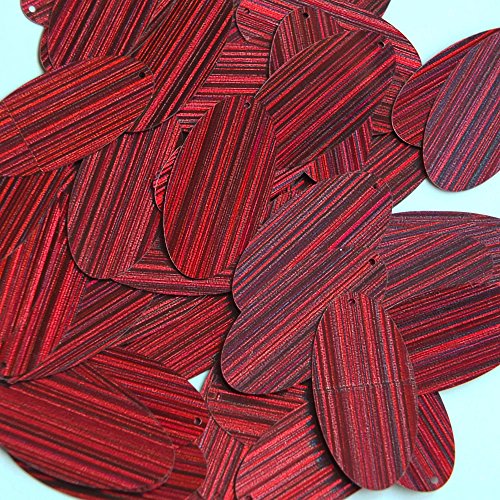 Sequin Oval Red Wine Burgundy City Lights Reflective Metallic 1.5 inch Couture Loose Pailletttes. Made in USA.
