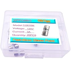 XFFCSEC Micro Fuse 3A 3Amp 125V 20PCS Fast-Blow