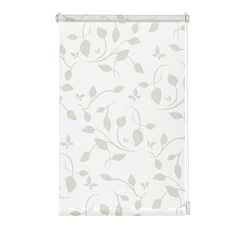 Gardinia Easyfix Decorative Roller Blind, Scandinavian White/Nature, 100 x 150 cm