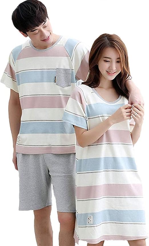 Amazon Co Jp ジュタオピン 夫婦 ペアパジャマ 夏 寝巻き 人気 両親