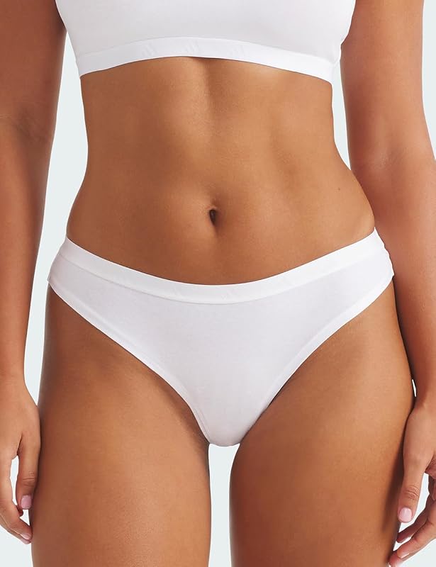 Damen Low Rise Thong (3PACK), Sport Active Essentials Cotton, String