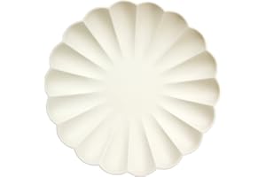 Meri Meri Compostable Party Plates, Pack of 8 Plates for Parties and Occasions, Single Use, Compostable/Disposable